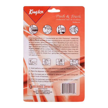 Kingtox Push & Fresh Mini Air Freshener Kit, Rose, 14ml - Image 2