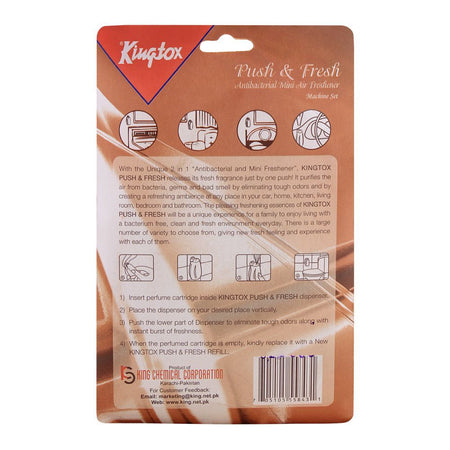 Kingtox Push & Fresh Mini Air Freshener Kit, Sandal, 14ml - Image 2