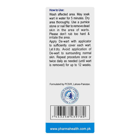 Pharma Health De-Wart Anti Warts Lotion, For All Types Of Skin, 20ml - Image 2