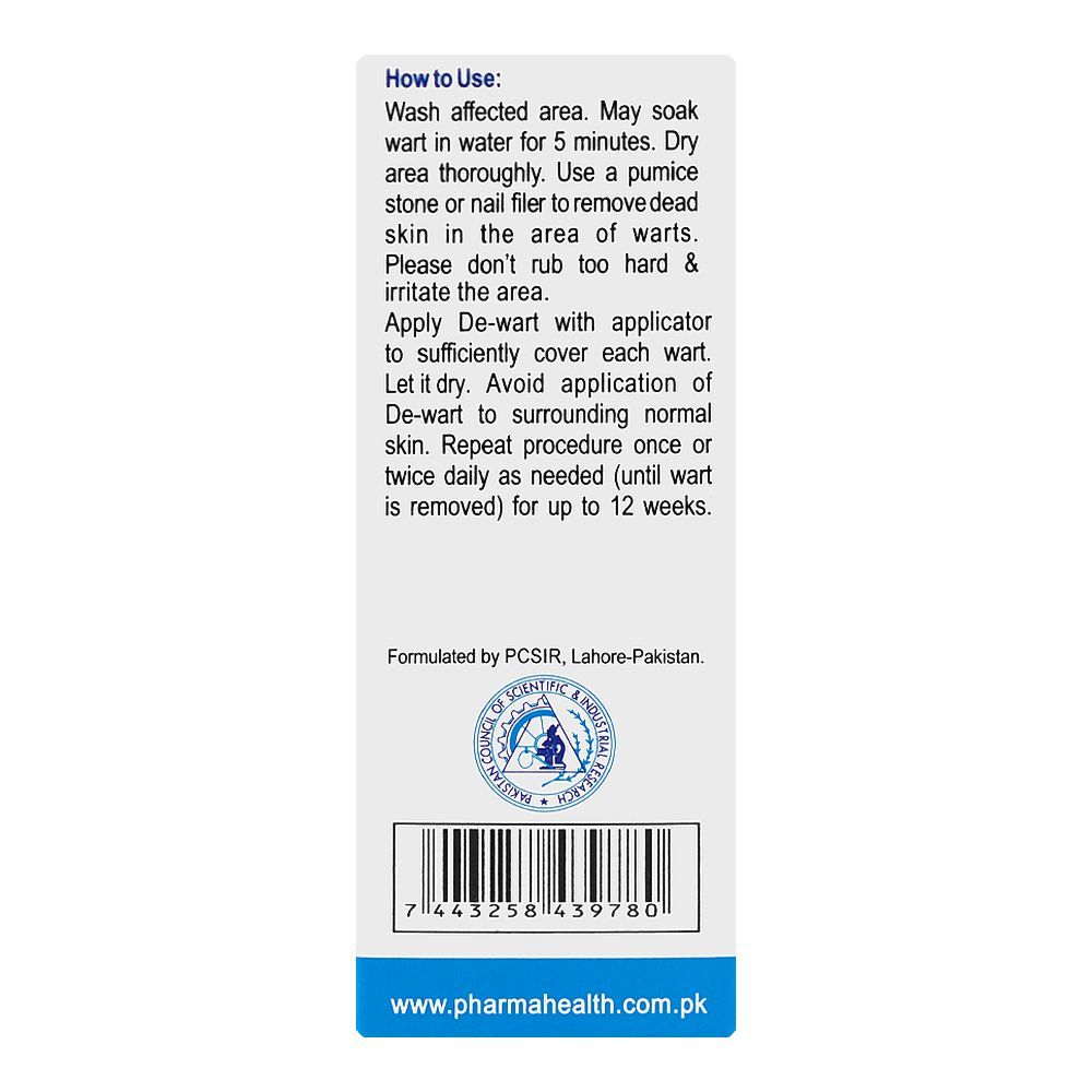 Pharma Health De-Wart Anti Warts Lotion, For All Types Of Skin, 20ml - Image 2