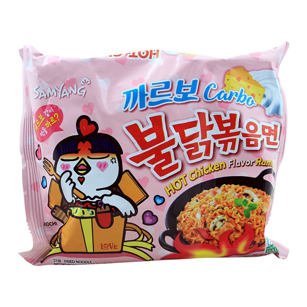 Samyang Carbo Hot Chicken Flavor Ramen Noodle, Stir-Fried, 130g - Main Image