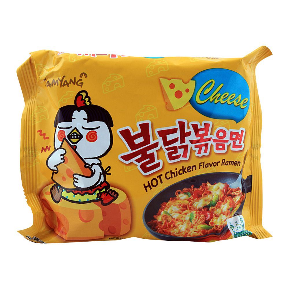 Samyang Cheese Hot Chicken Flavor Ramen Noodle, Stir-Fried, 140g - Main Image