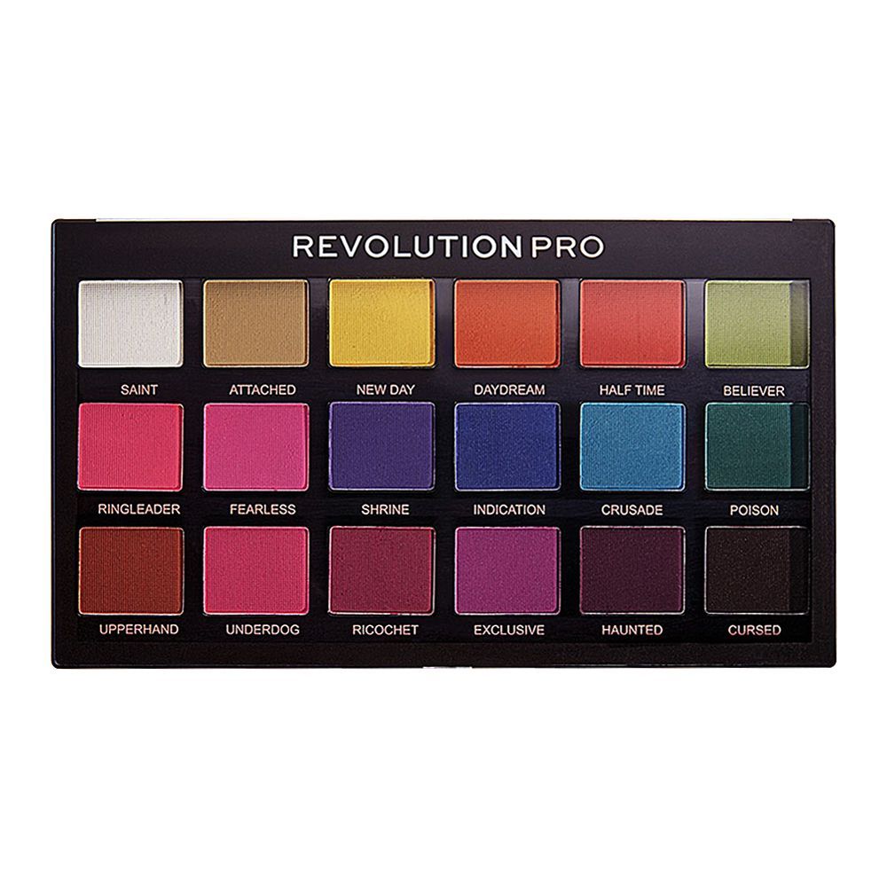 Makeup Revolution Pro Regeneration Eyeshadow Palette, Trends Mischief Mattes, 18-Pack - Main Image
