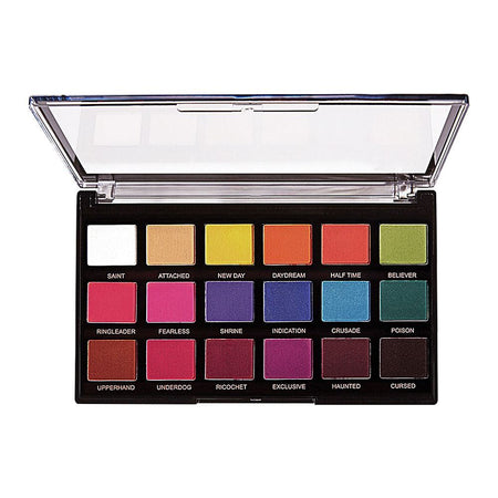 Makeup Revolution Pro Regeneration Eyeshadow Palette, Trends Mischief Mattes, 18-Pack - Image 2