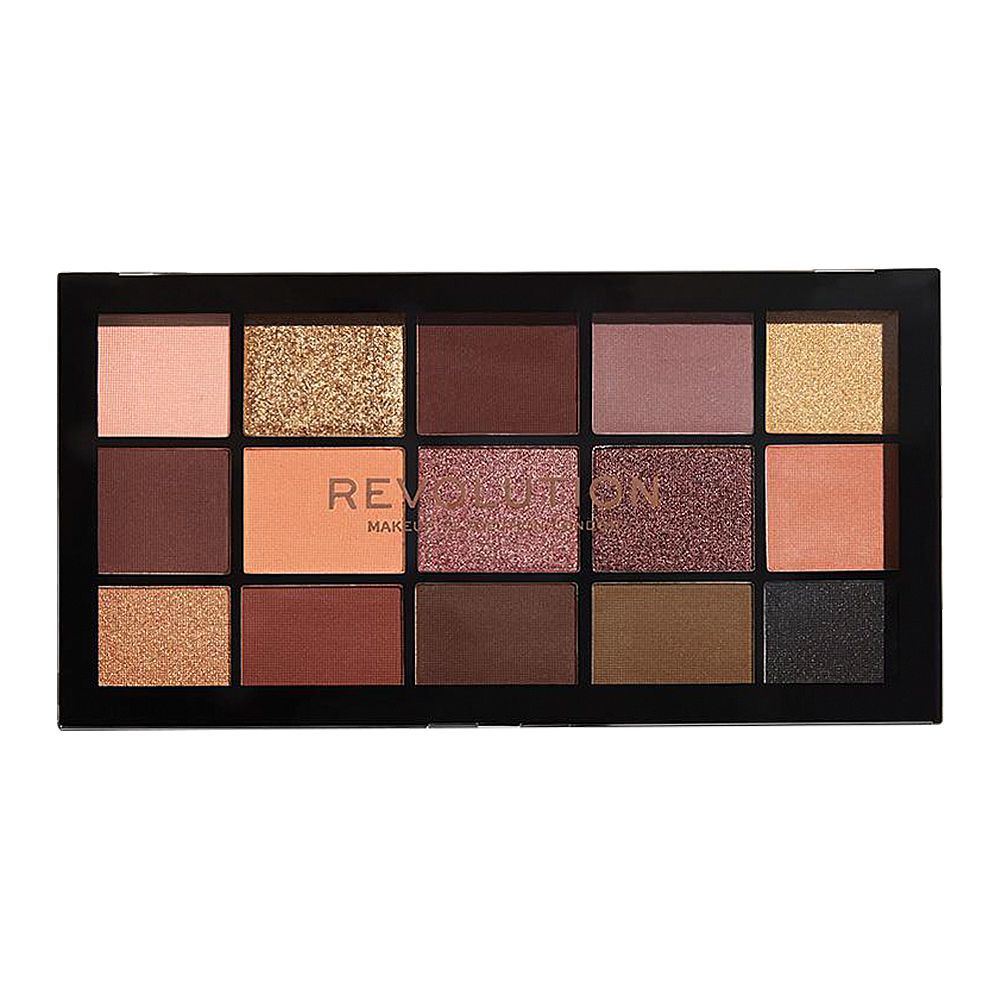 Makeup Revolution Reloaded Eyeshadow Palette, Velvet Rose, 15-Pack - Main Image