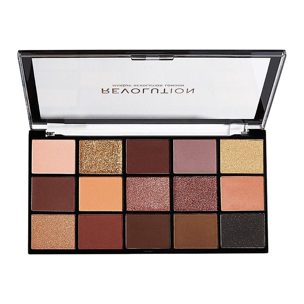 Makeup Revolution Reloaded Eyeshadow Palette, Velvet Rose, 15-Pack - Image 2