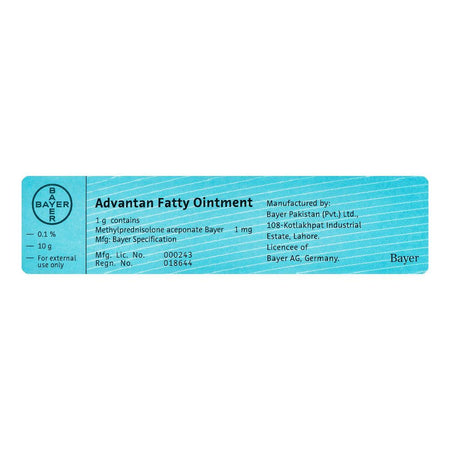 Bayer Pharmaceuticals Advantan Fatty Ointment, 10g - Image 2