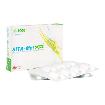 CCL Pharmaceuticals Sita-Met XR Tablet, 50/1000mg, 14-Pack - Main Image