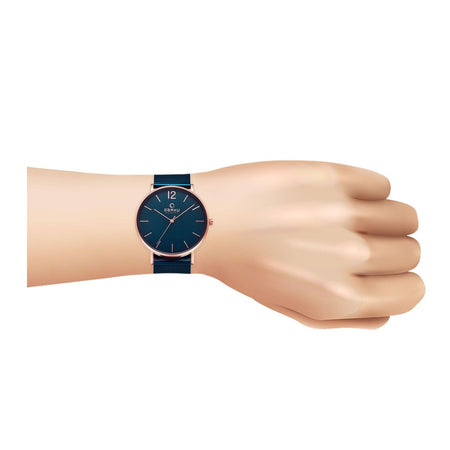 Obaku Men's Denmark Rose Gold Round Dial With Royal Green Background & Bracelet Analog Watch - Image 2
