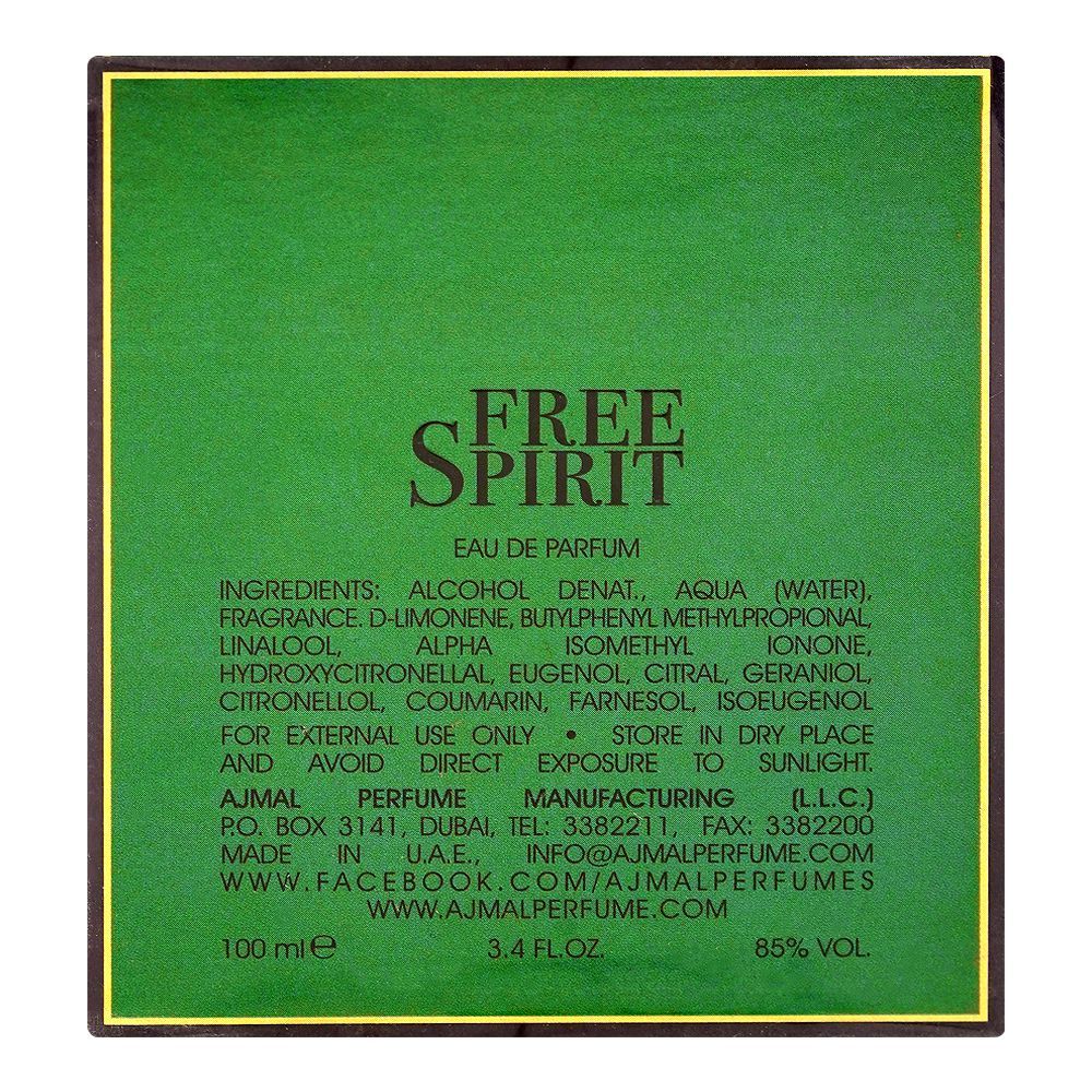 Ajmal Free Spirit, Eau de Parfum, For Men, 100ml - Image 3