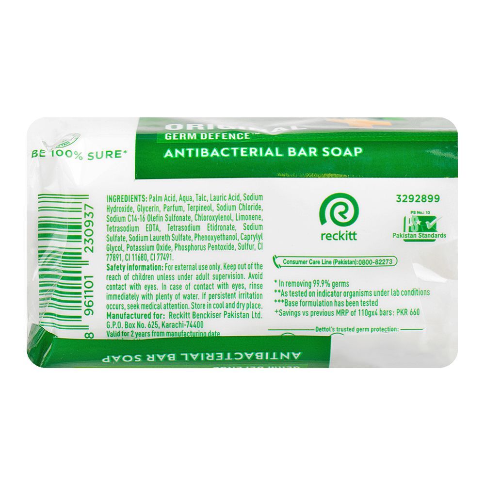 Dettol Original Soap, 4x110g - Image 4
