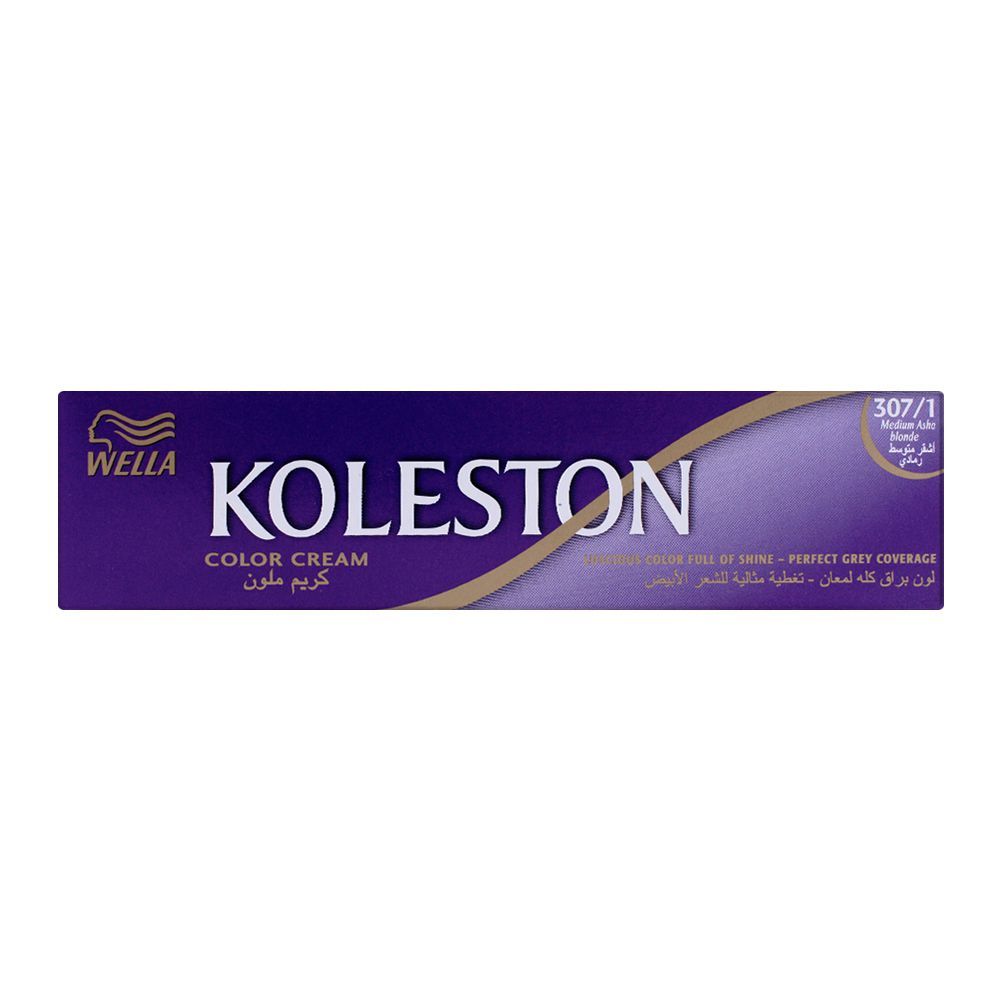 Wella Koleston Single, 307/1 Medium Ash Blonde - Main Image