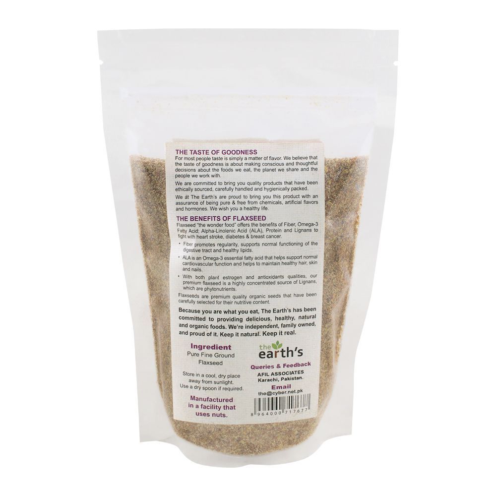 The Earth's Flax Seeds Flour, Gluten Free, 400g - Image 2