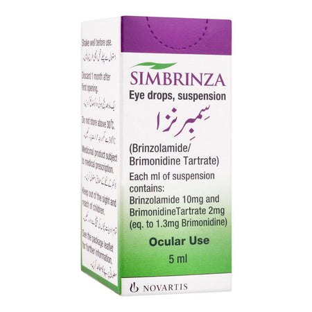 Novartos Pharma Simbrinza Eye Drops, Ocular Use, 5ml - Main Image