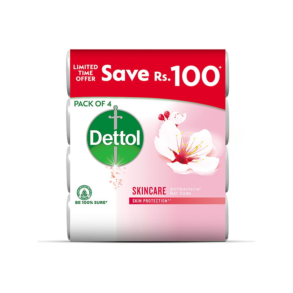 Dettol Skin Care Soap, 4x110g - Main Image