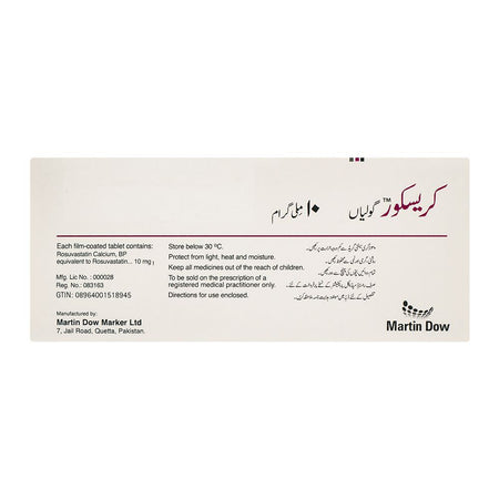 Martin Dow Crescor Tablet, 10mg, 10-Pack - Image 2
