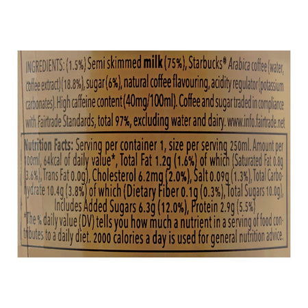 Starbucks Frappuccino Coffee Drink, Bottle, 250ml - Image 3
