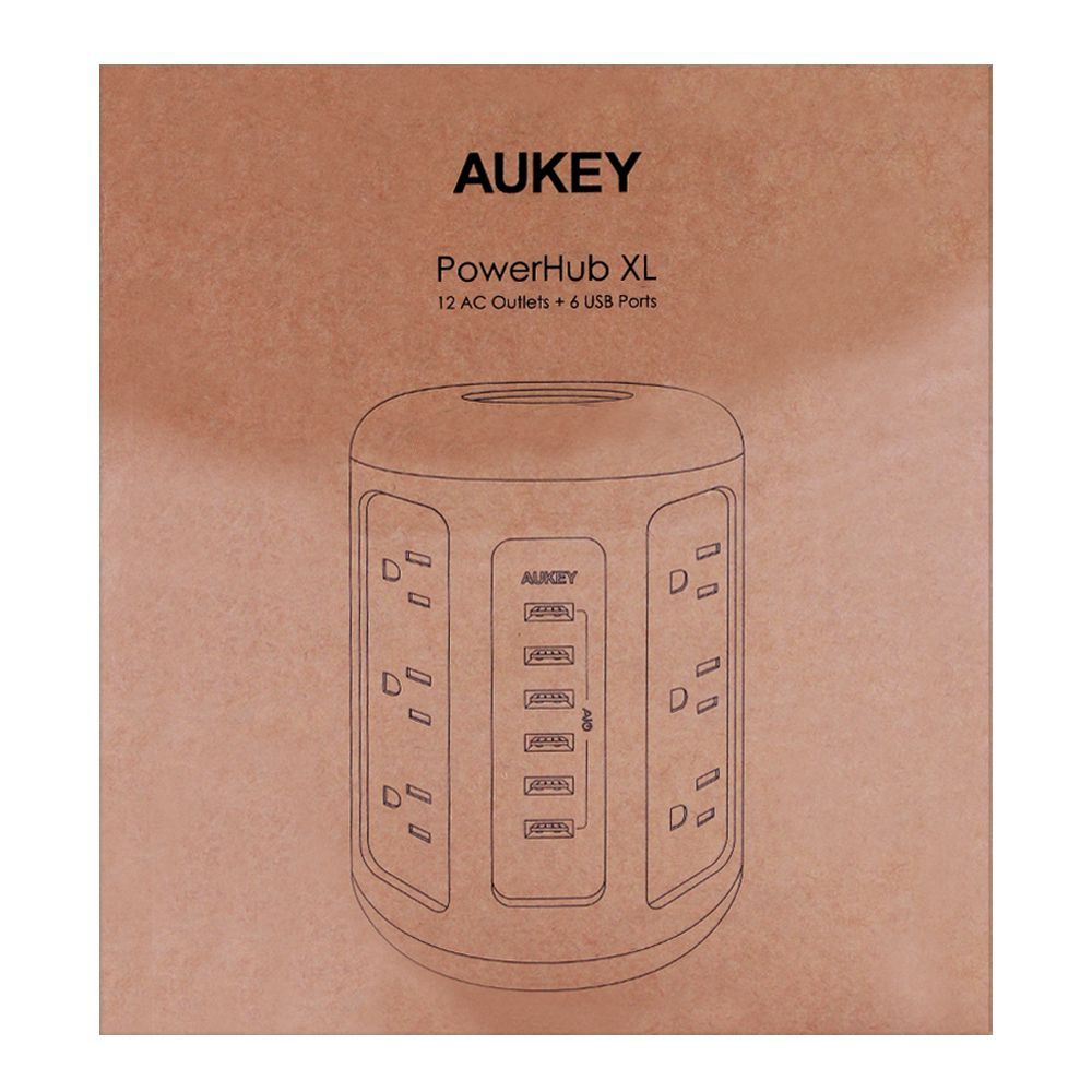 Aukey Power Hub XL, 12 AC Outlets + 6 USB Ports, PA-S14 - Image 2