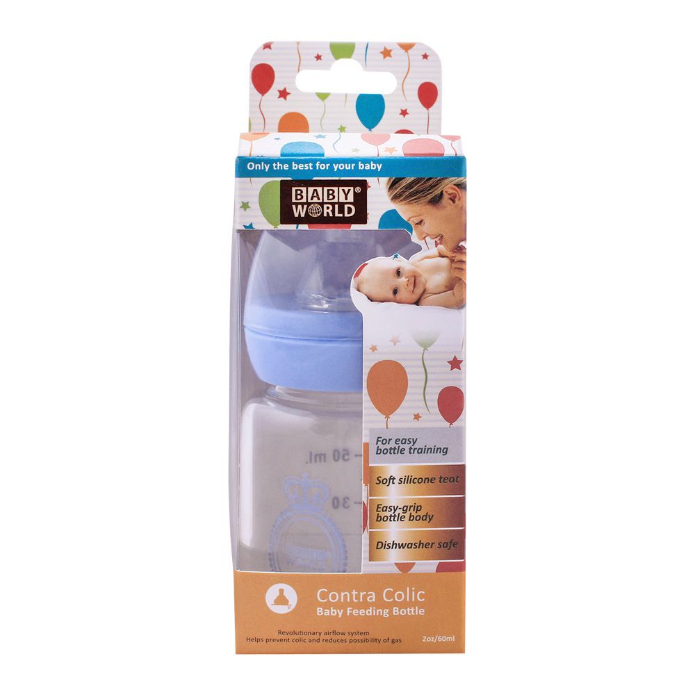 Baby World Contra Colic  Baby Feeding Bottle,BW050500,  60ml - Image 2