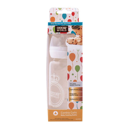 Baby World Contra Colic Feeding Bottle, BW120500, 120ml - Image 2