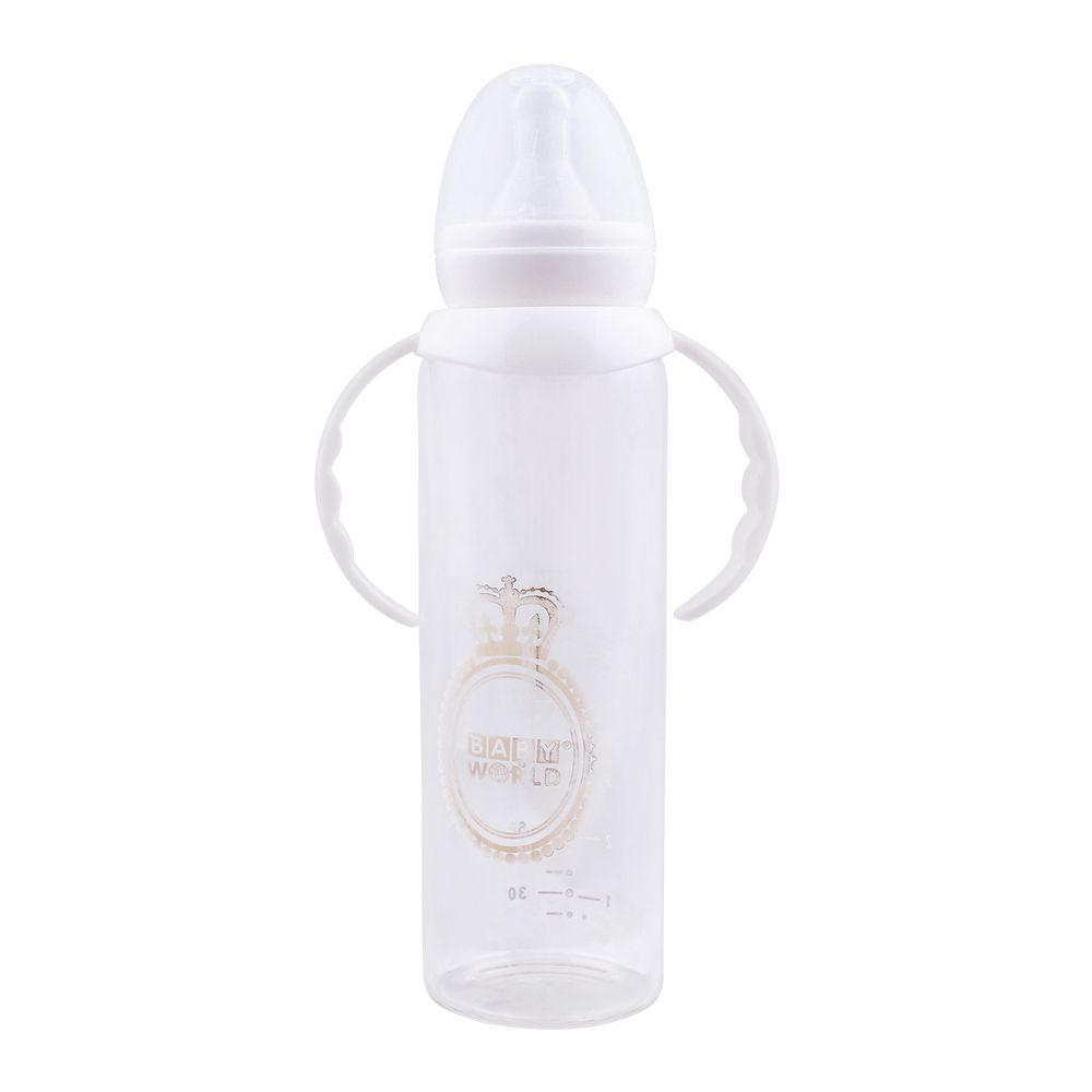 Baby World Contra Colic Baby Feeding Bottle With Handle, BW130550, 240ml - Main Image