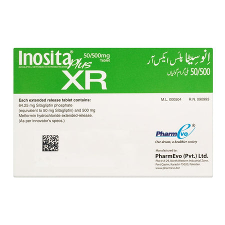 PharmEvo Inosita Plus XR Tablet, 50/500mg, 14-Pack - Image 2
