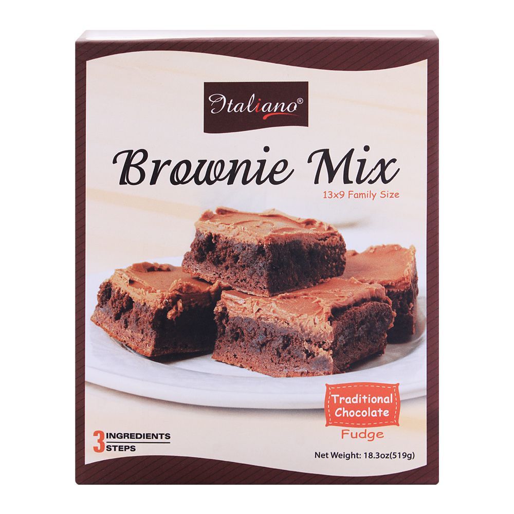 Italiano Brownie Mix, Traditional Chocolate Fudge, 519g - Main Image