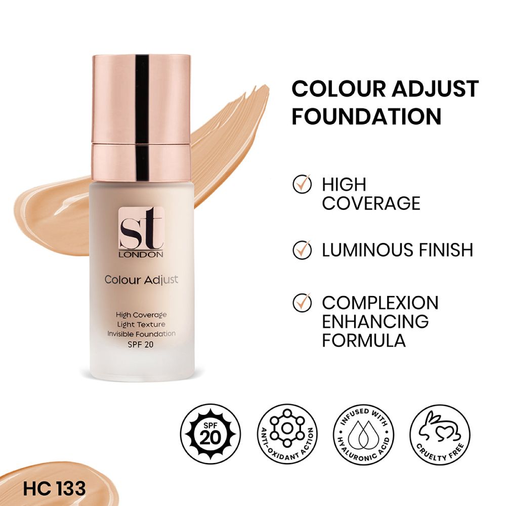 ST London High Coverage Colour Adjust Foundation, HC 133, SPF 15, Light Texture - Main Image