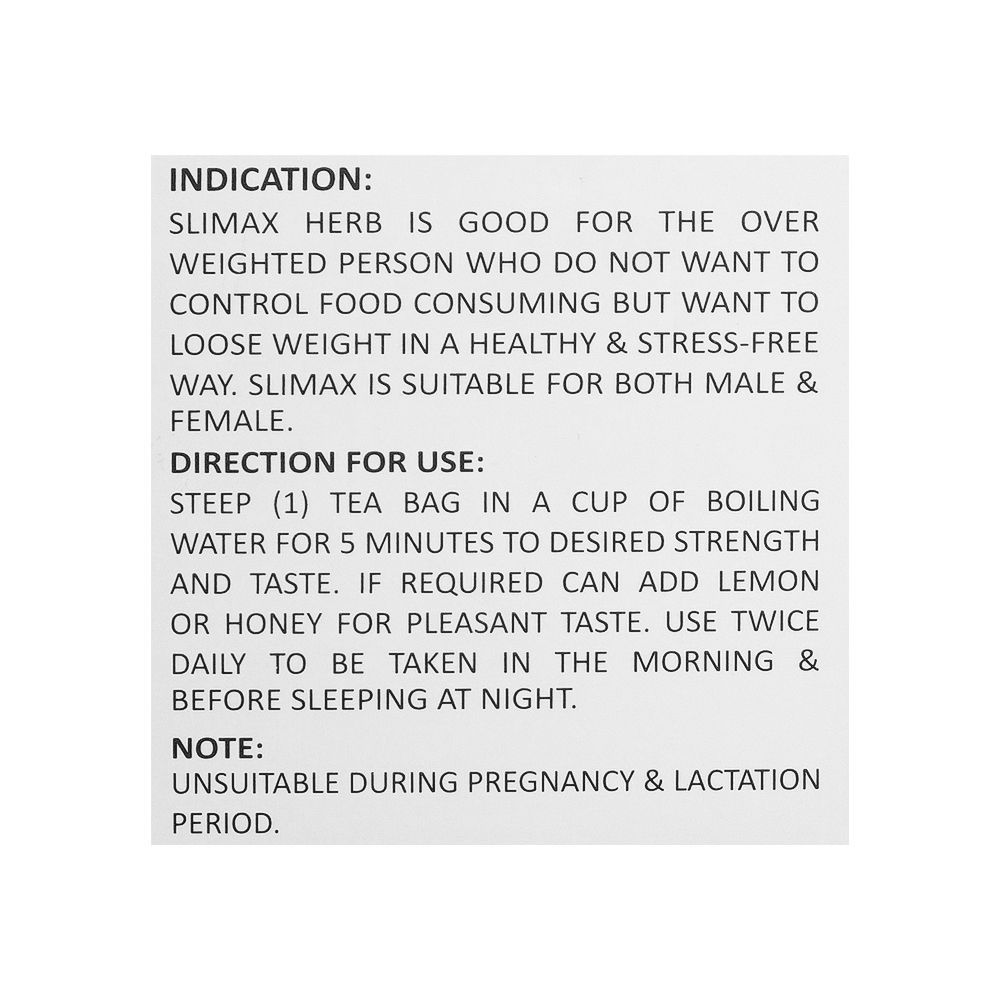 Slimax Sliming Herb Tea Bags, 58g, 30-Pack - Image 4