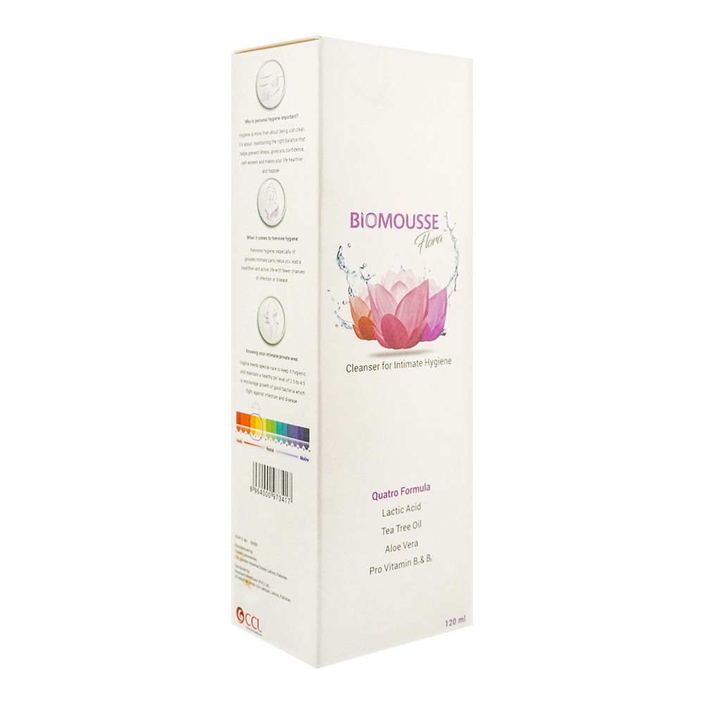 CCL Pharmaceuticals Biomousse Flora Cleanser For Intimate Hygiene, 120ml - Main Image