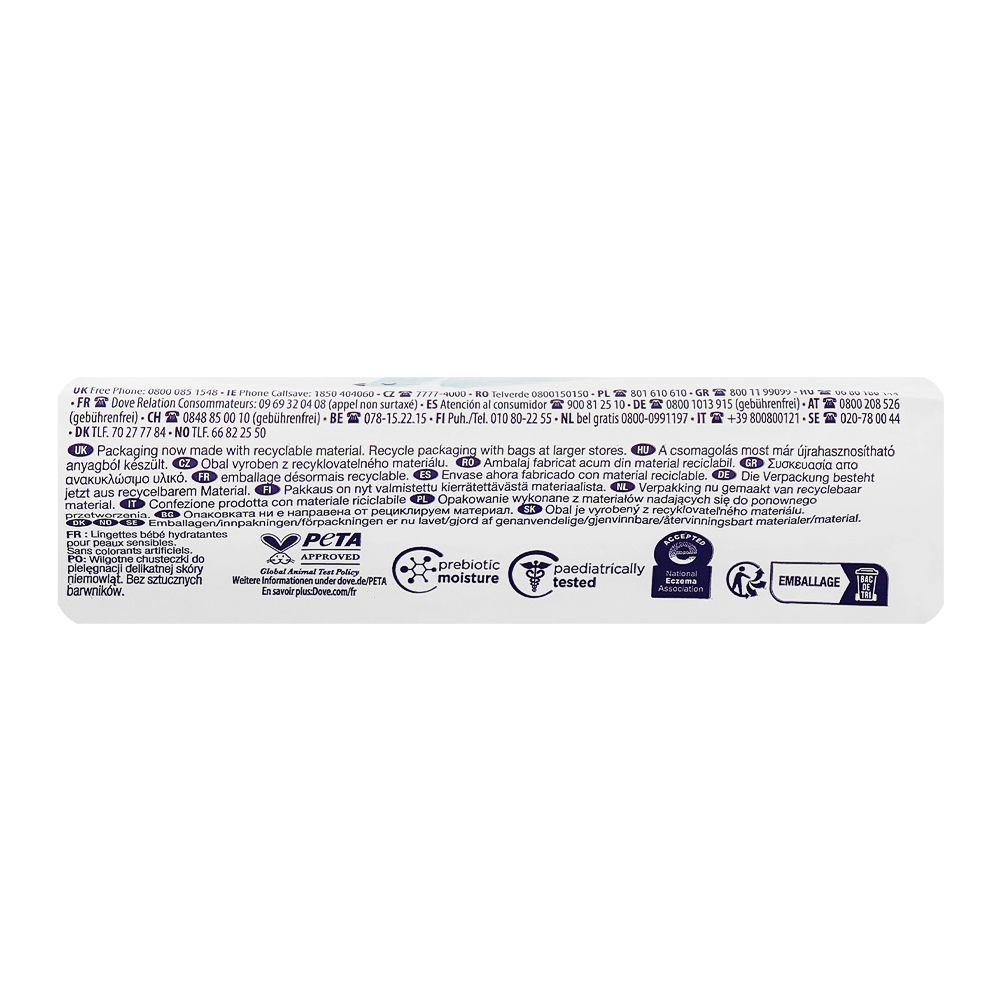 Dove Rich Moisture Baby Wipes, For Newborns, 50-Pack - Image 4