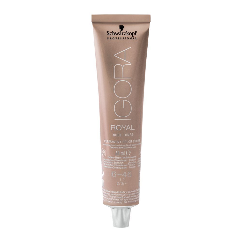 Schwarzkopf Igora Royal Nude Tones Hair Colour, 6-46 Dark Blonde Beige Chocolate - Main Image