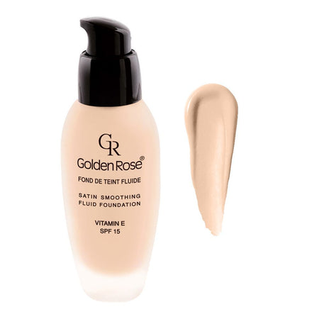 Golden Rose Satin Smoothing Fluid Foundation, 26, Paraben Free, SPF 15 - Main Image