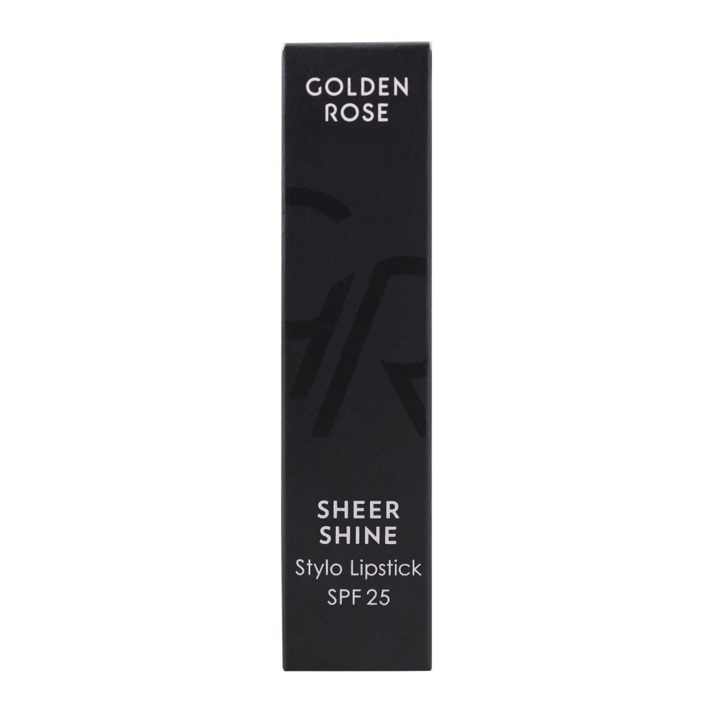 Golden Rose Sheer Shine Stylo Lipstick, SPF 25, 08 - Image 4
