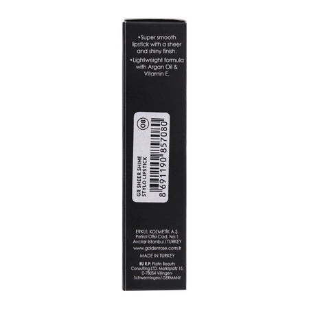 Golden Rose Sheer Shine Stylo Lipstick, SPF 25, 08 - Image 6