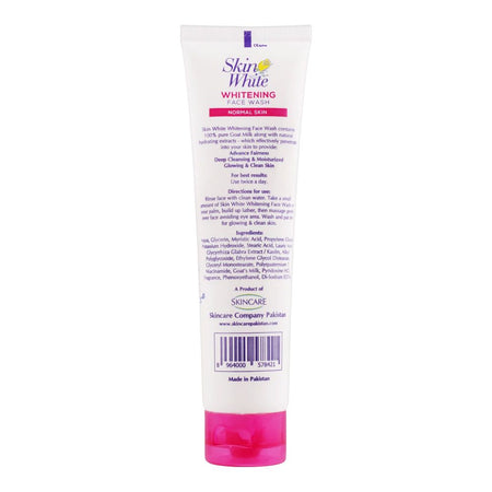 Skin White Whitening Normal Skin Face Wash, 12Hrs Glowing & Clean Skin, Fairer You In 2 Weeks, With Goat Milk + Whitening Beads, 100g - Image 2