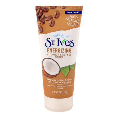 St. Ives Energizing Coconut & Coffee Scrub, Tube, Paraben & Oil Free, 170g - Main Image