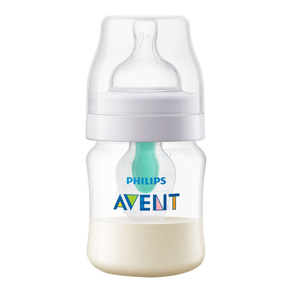 Avent Anti-Colic With AirFree Vent Feeding Bottle, 0m+, 125ml/4oz, SCF810/14 - Main Image