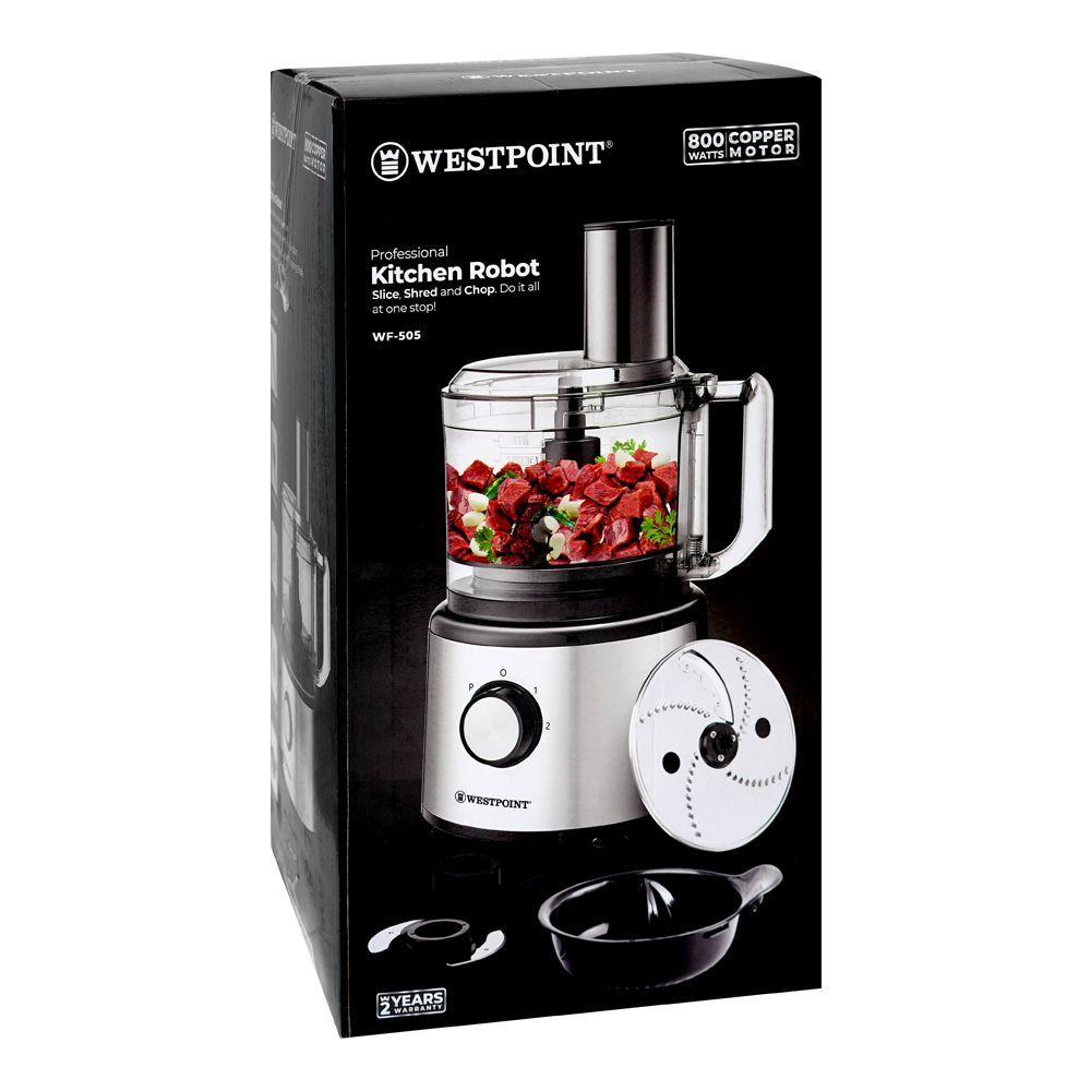 Westpoint Professional Kitchen Robot, Slicer + Shredder + Chopper, WF-505 - Image 2