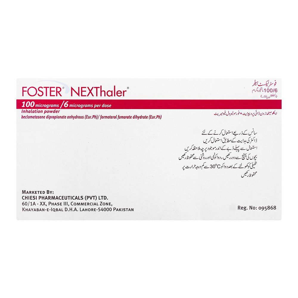 Chiesi Pharmaceuticals Foster NEXThaler, 100/6mg, 120 Doses - Image 2