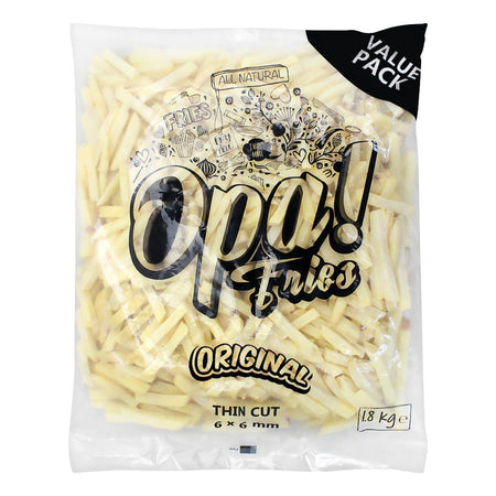 Opa! Fries Original Thin Cut, 6x6mm, 1.8 KG, Value Pack - Main Image