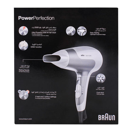 Braun Satin Hair 5 PowerPerfection Hair Dryer, Ionic Function, 2500W, HD585 - Image 4