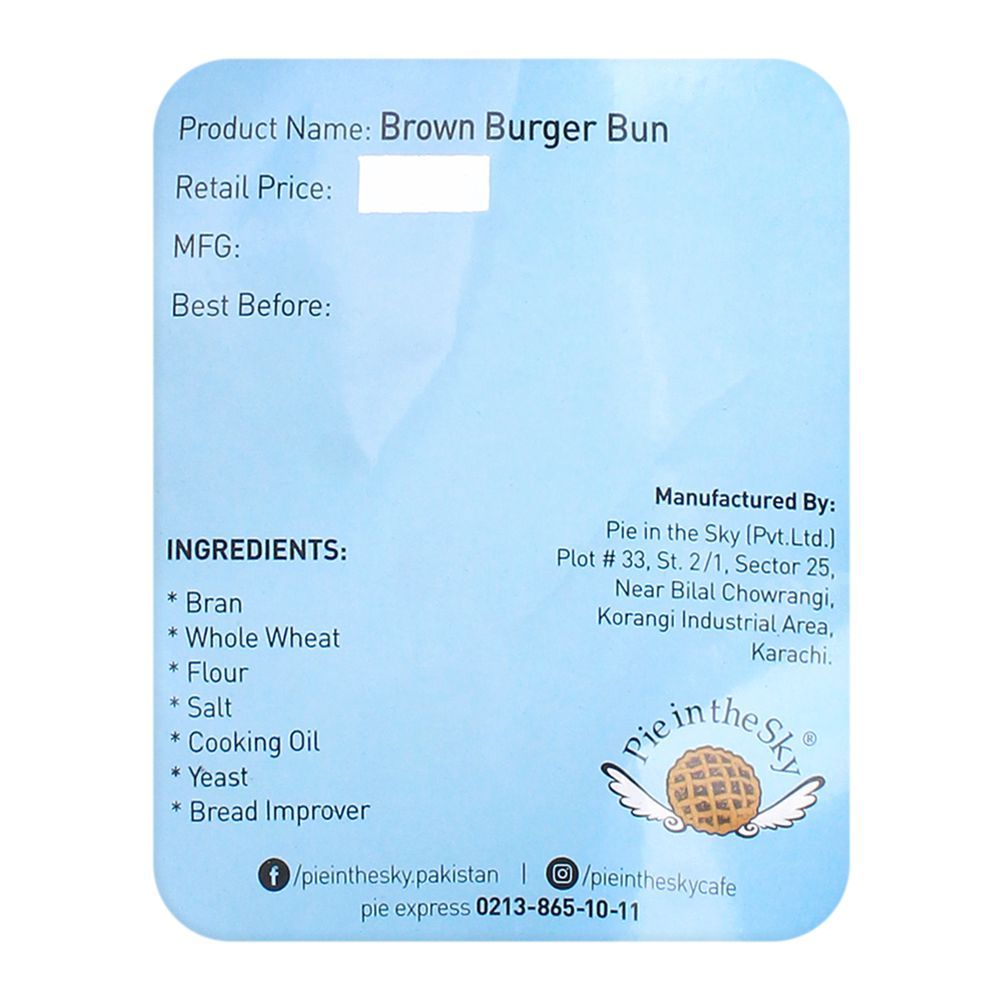 Pie In The Sky Brown Burger Bun, 4 Pieces - Image 2