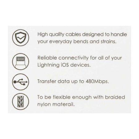Aukey 90 Degree Braided Nylon iPhone Sync & Charge Cable, 3.95ft/1.2m, Black, CBBAL6 - Image 4