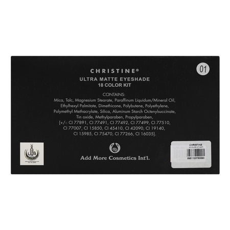 Christine Ultra Matte Eyeshade Kit, 18-Pack - Image 3