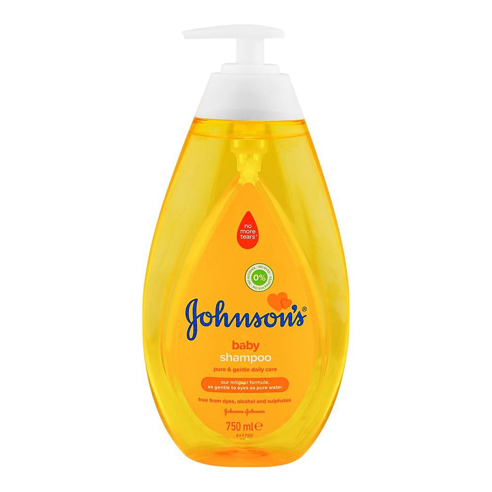 Johnson's Baby Shampoo, Tear-Free Formula, Alcohol, Dyes & Sulphate Free, 750ml - Main Image