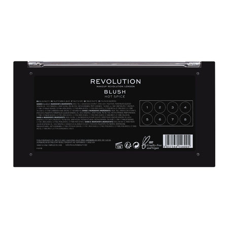 Makeup Revolution Blush Palette, Hot Spice, 8 Shades - Image 3