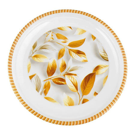 Sky Melamine Flat Plate, Brown, Quarter - Main Image