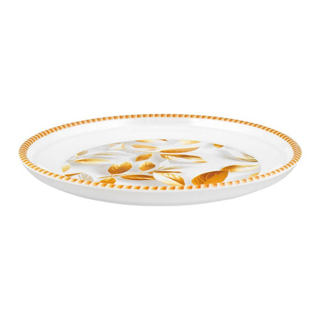 Sky Melamine Flat Plate, Brown, Quarter - Image 2