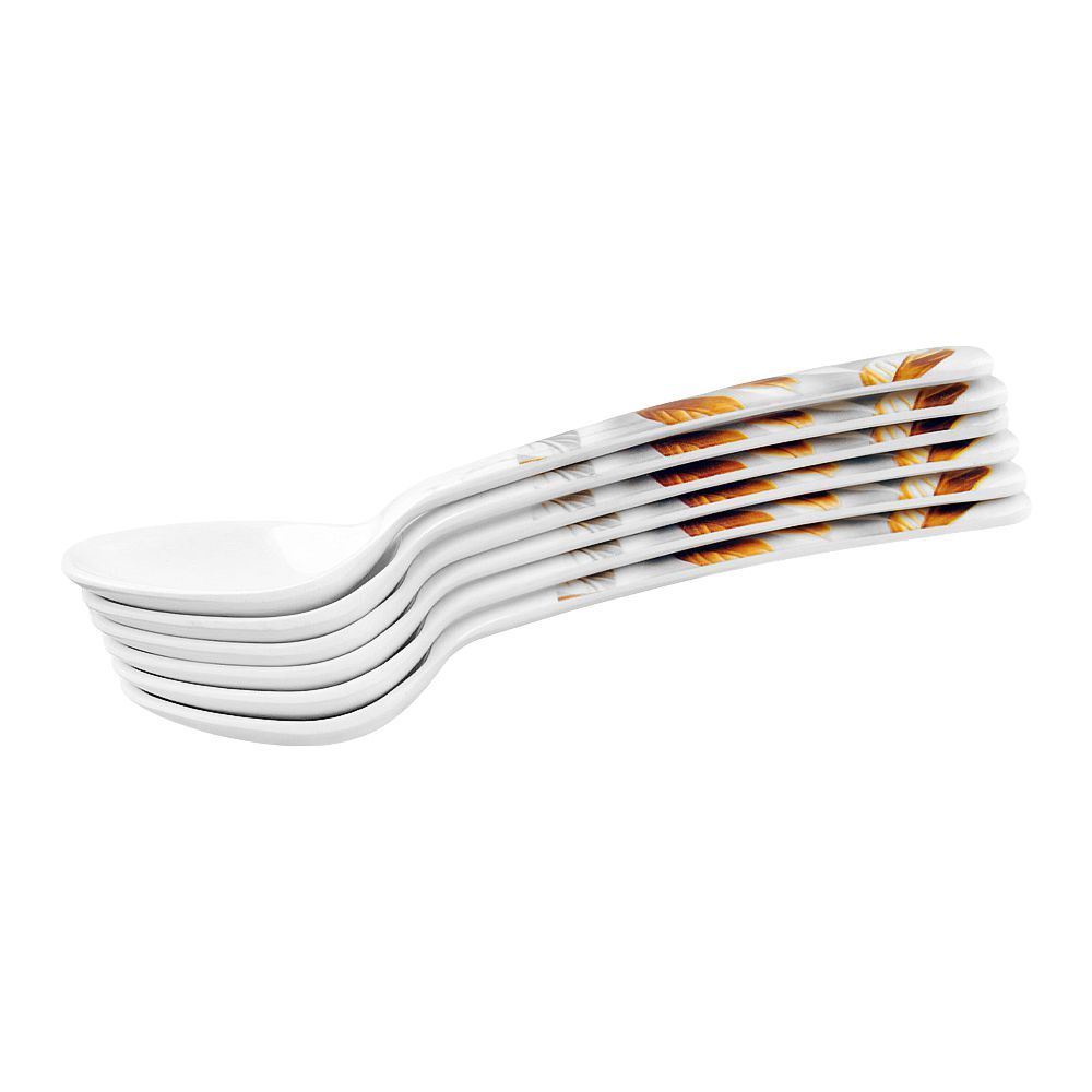Sky Melamine Dinner Spoon, Brown, 6 Pieces - Image 4